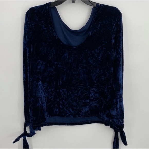 FRNCH Crushed Velvet Blouse - Picture 1 of 7